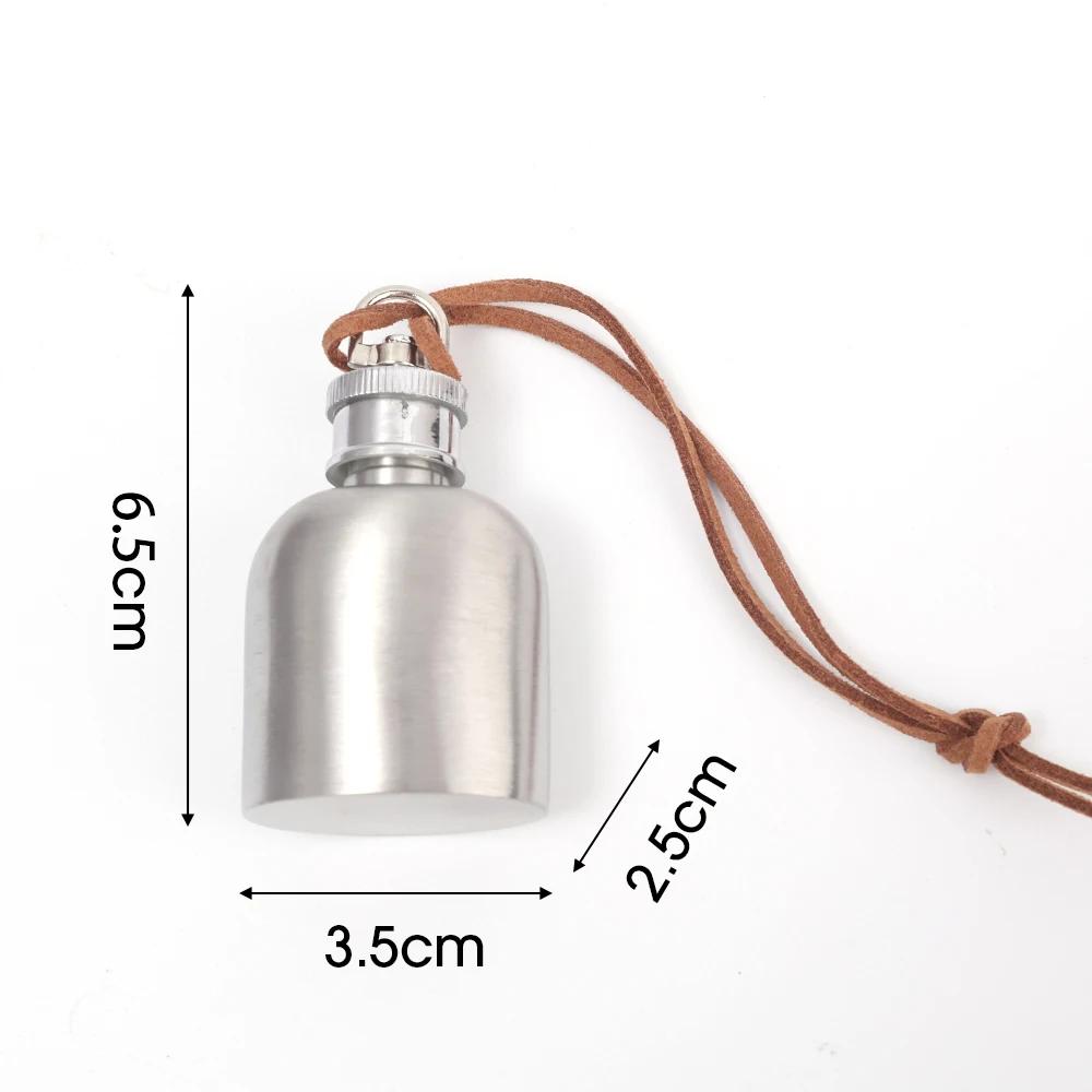 1 buc. Flacon de șold în aer liber Oală portabilă de vin Flacon mic în formă de inimă Flacon de vin din oțel inoxidabil 304 Sticlă de apă