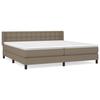 Maison Exclusive - Sommier à lattes de lit avec matelas Taupe 200x200 cm Tissu