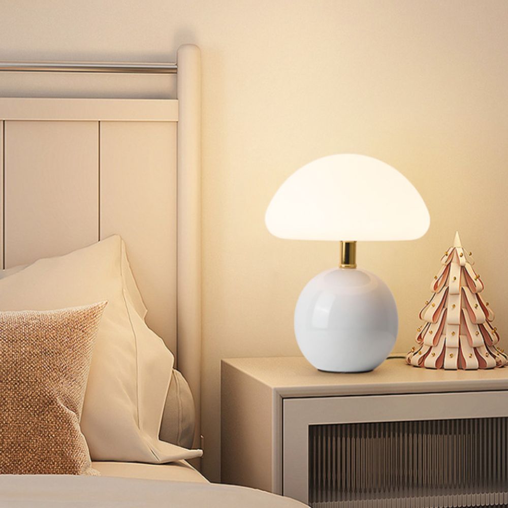 Tri Color Dimming Table Lamp USB Plug Atmosphere Light Creative Mushroom Bedside Lamp  Living Room