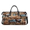 Borsa da viaggio portatile stampata per riporre bagagli, grande capacità, impermeabile, borsa sportiva da palestra per esterni per coppie
