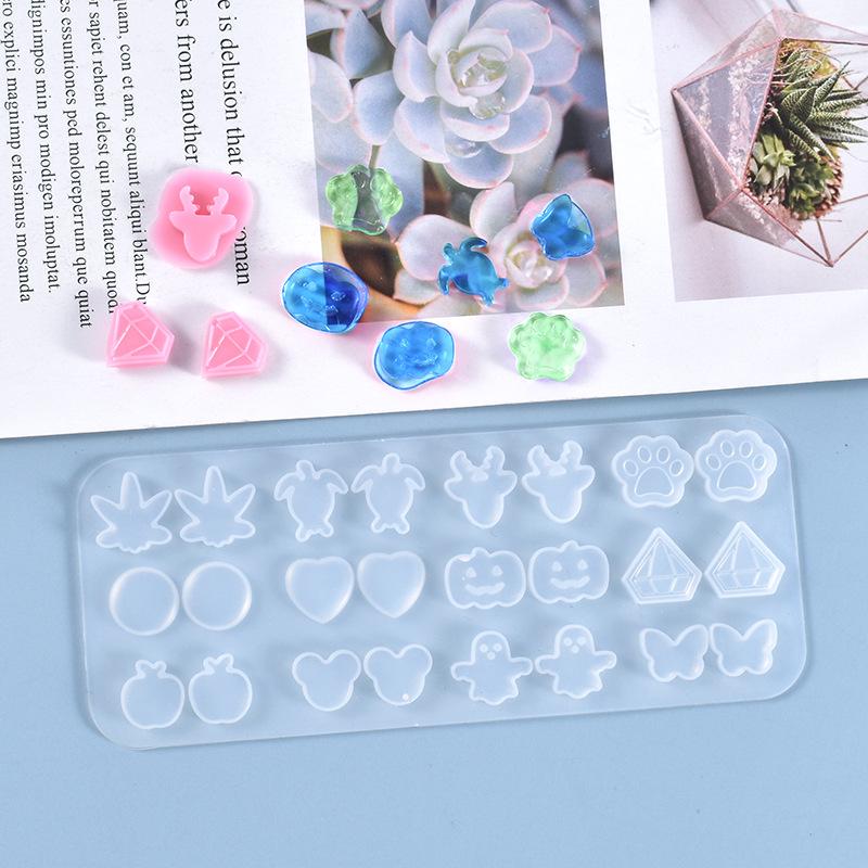 Poppy DIY Crystal Epoxy Mold for Mini Earrings & Charms - Silicone Dangle Earring Sheet.
