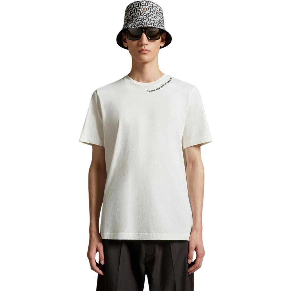 Moncler T-Shirts Men's White Crew Neck Moderate J10918C000448390T034