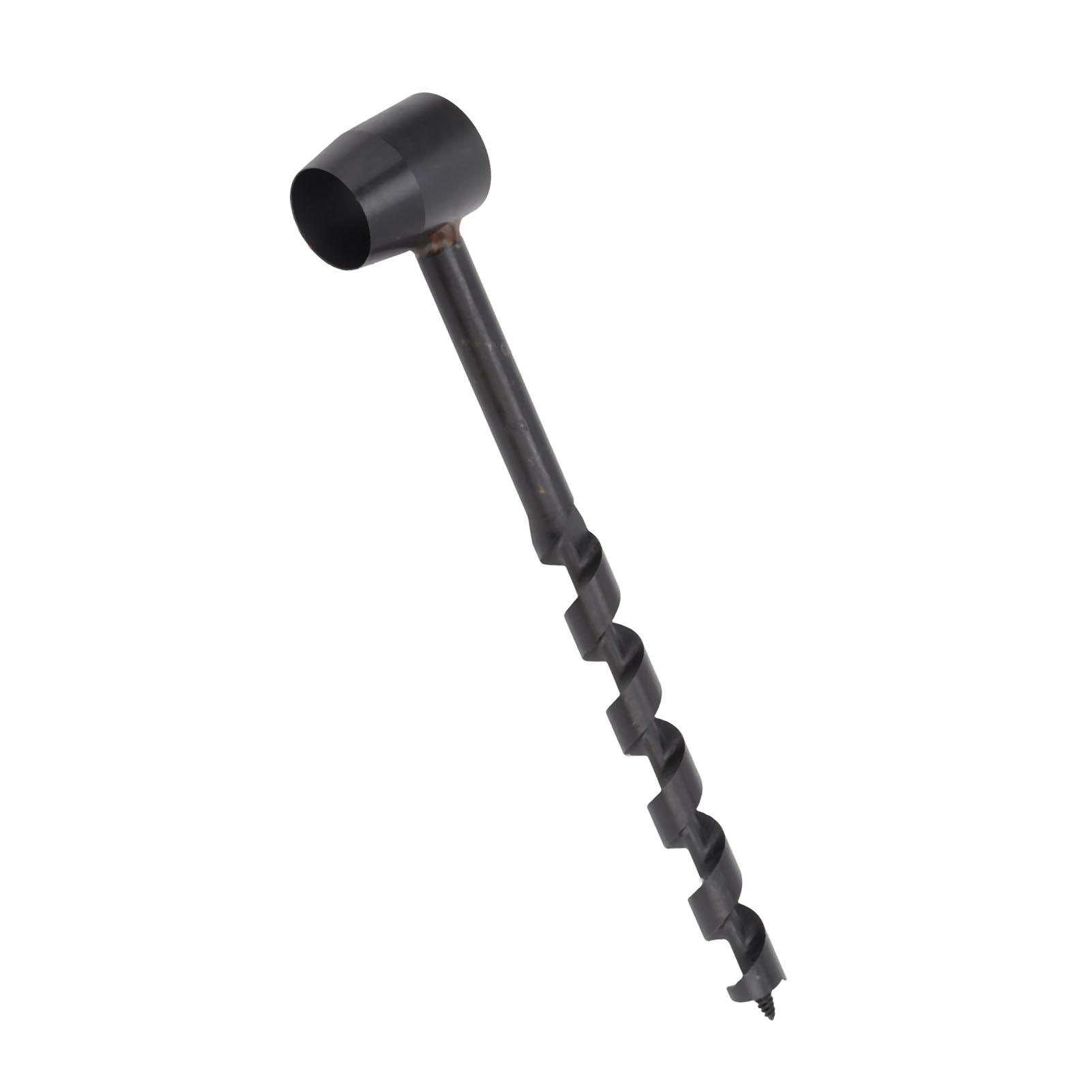 

Черная ручная дрель-шнек, высокая твердость, легкий вес, портативная дрель для выживания в дикой природе