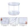 Drehbarer Organizer Transparent Doppelschichtig 360 Grad Drehbar Küchen Gewürzregal Make-up Halter Lazy Susan