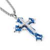 Acier Titane Avec Diamants Collier Croix Acier Inoxydable Accessoires Homme Et Femme Collier Pendentif Moulé