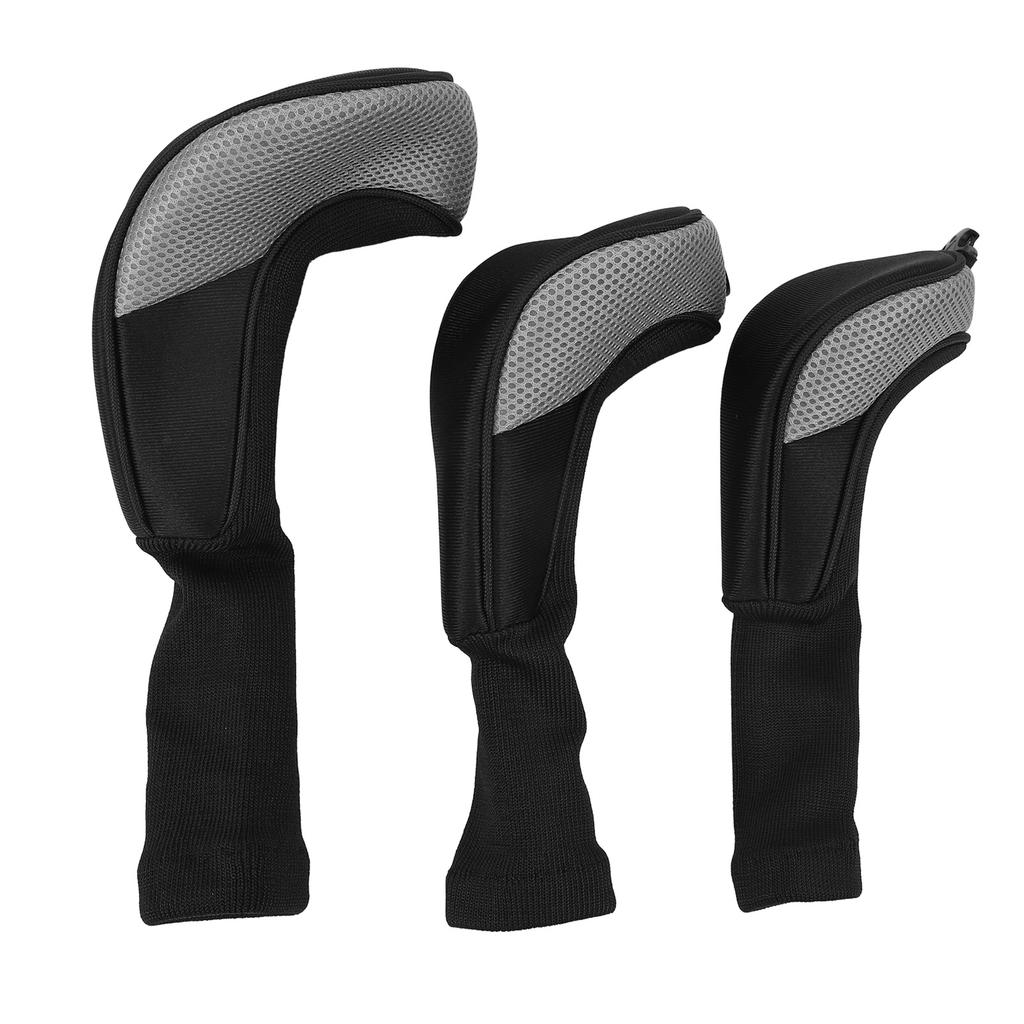 3Pcs Golf Club Head Covers 1 35 UT Breathable Mesh Long Neck Portable Golf Club Headcovers Set for