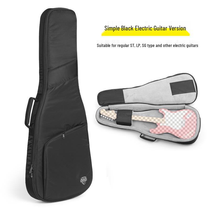 Langting 30mm Padded Electric Guitar Backpack with Plush Lining, Dual Shoulder Straps, and Gig Bag.