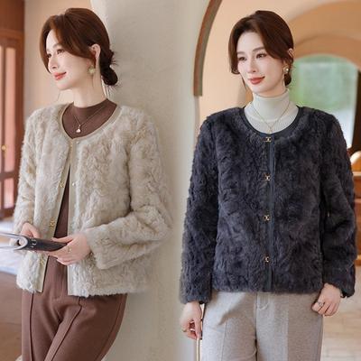Women's Thickened Mink Fleece Fur Integrated Fur Coat Women's Winter Short Fur Coat