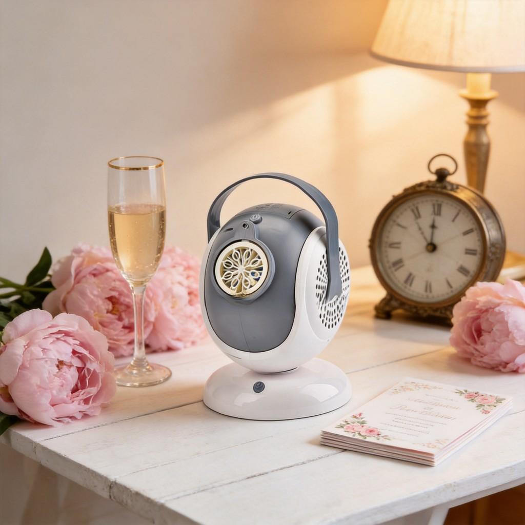 Automatic Bubble Machine With Lights And Rotating Handheld Case For Weddings And Parties