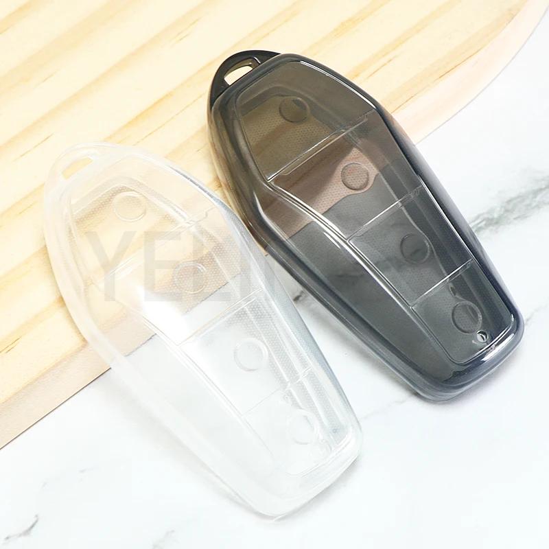 Transparent TPU Car Remote Key Case Fob For BYD Qin Plusdmi Atto 3 Han EV Dolphin Protection Cover Shell Auto Accessories