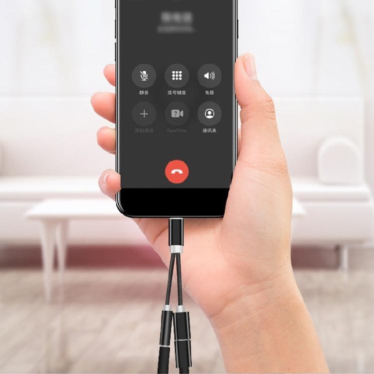 Adaptador de Fone de Ouvido e Carregamento USB C Tipo C para Adaptador de Fone de Ouvido e Carregador 3,5mm Dongle de Carregamento Rápido Cabo 132mm