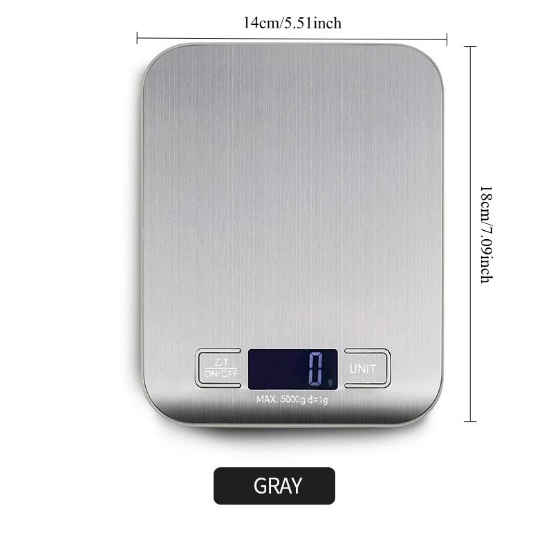 10kg Digital Kitchen Coffee Scale LCD Display Stainless Steel Electronic Scales Home Jewelry Food Snacks Weighing Baking Tools