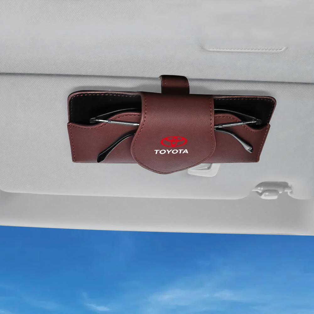Držiak na okuliare do auta Klip na uloženie okuliarov Držiak na slnečné okuliare pre Toyota Corolla Camry RAV4 Yaris C-HR Avensis Auris Hilux TRD