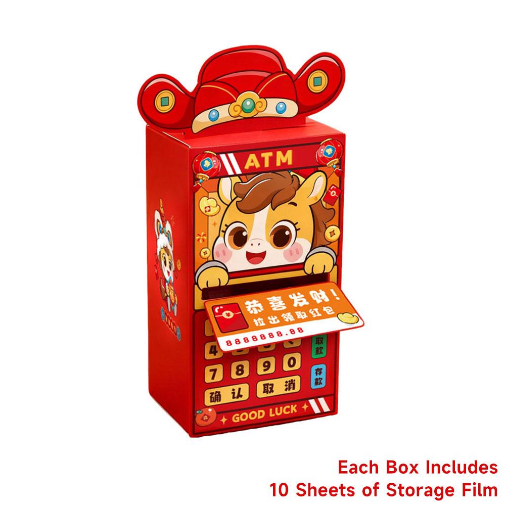 2026 Horse Year Cartoon Red Envelope Party Favors Gifts New Year Lunar Festival Money Bags Red Pockets Creative ATM Red Envelope