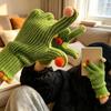 Cycling Winter Cold Proof Knitted Gloves Candy Color Touchscreen Full Finger Gloves  Women