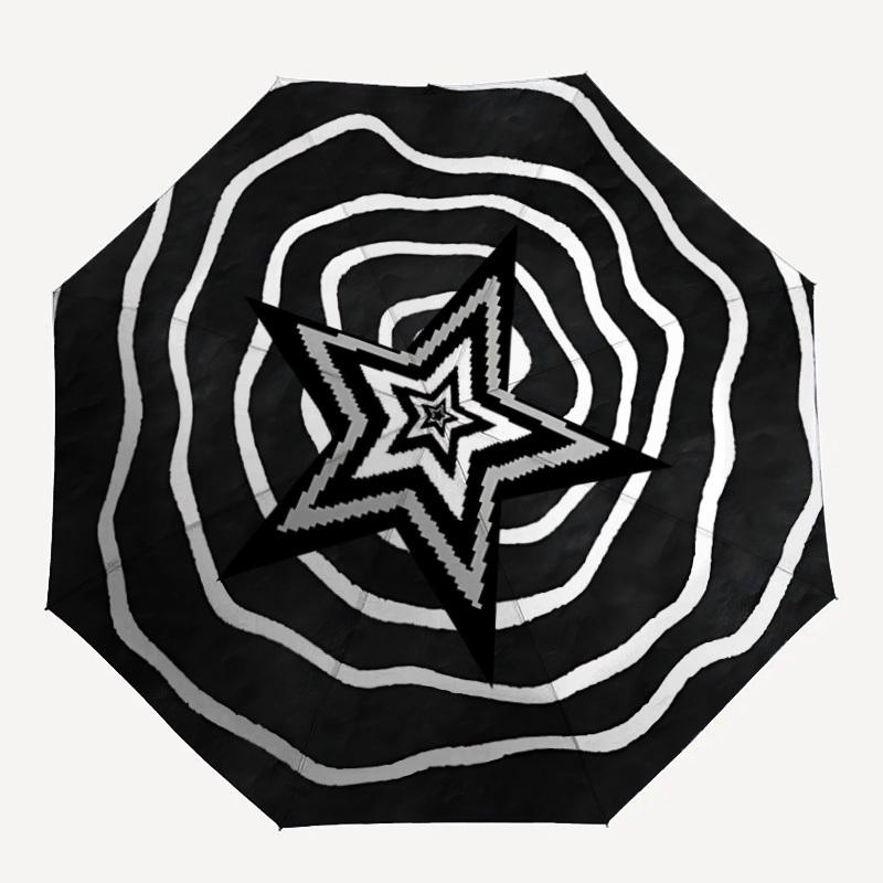 

1pc Star Concentric Automatic Open/Close Umbrella, Portable Folding Umbrella for Travel, Themed Events, It is suitable as a gift for various festivals