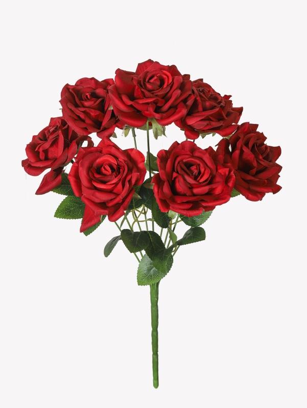 

Искусственный Цветок Высокое Качество Свадебный Венок Домашняя Комната Стол Декор Свадебный Букет Сад Искусственная Шелковая Роза Ваза На Улице Сделай Сам Подарок 1pc бордовый