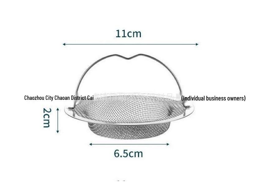 Stainless Steel Kitchen Sink Anti-Clog Filter Screen with Handle for Dishwashing & Vegetable Washing