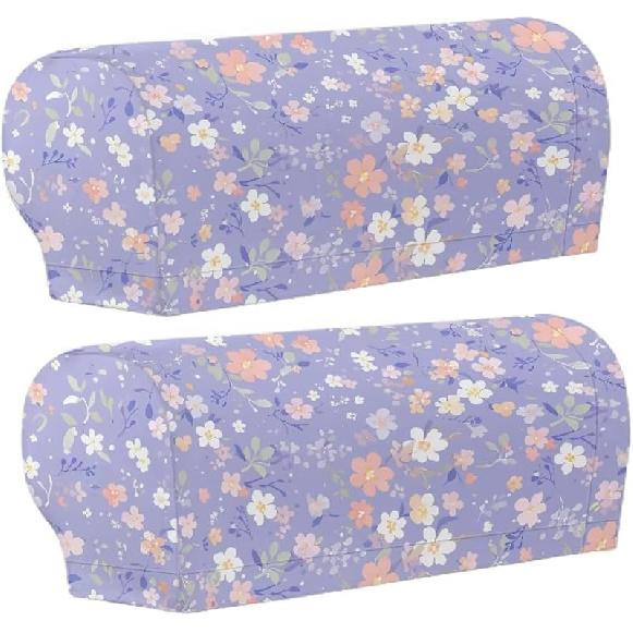 Arm Chair Covers - Set of 2, Slip Covers for Armchairs & Recliners, Integrated Twist Pin - Rose Red