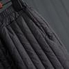 2025 Autumn/Winter Women's Striped Padded Half-Skirt: Elastic Waist, Solid Color A-Line Cotton Design.