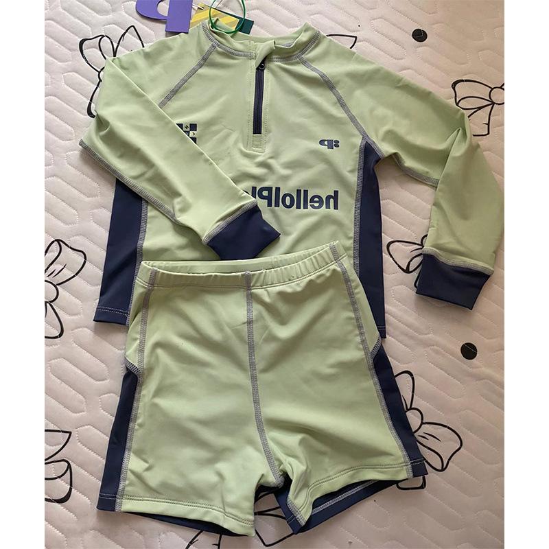 

Boys 2025 Summer Quick-Drying Korean Swimsuit - Cool, Breathable, Sunscreen Split Swimwear for Kids 120