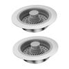 Kitchen Sink Strainer and Stopper Combo Drain Cover Anti Clogging Metal Accessories Practical Effectively Popup Sink Stopper