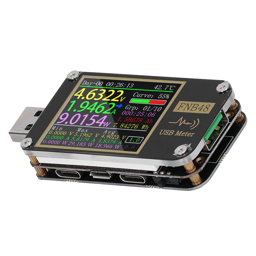 USB Voltmeter Ammeter Color Screen Digital USB Tester PD Trigger Voltmeters for IndustryWith Bluetooth