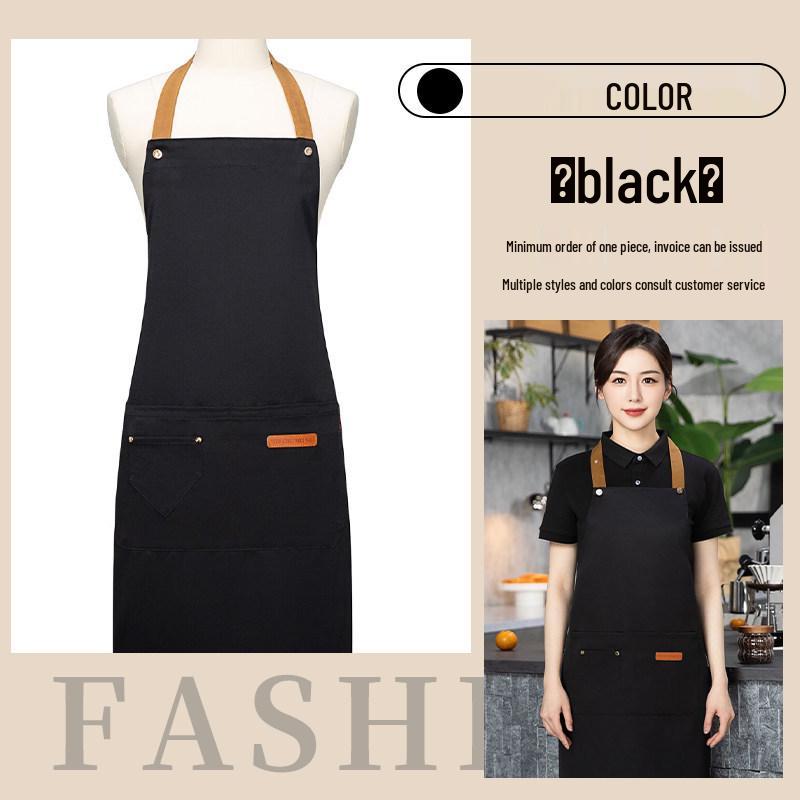 Men's Waterproof, Oil-Proof, Wear-Resistant Canvas Apron for BBQ & Catering
