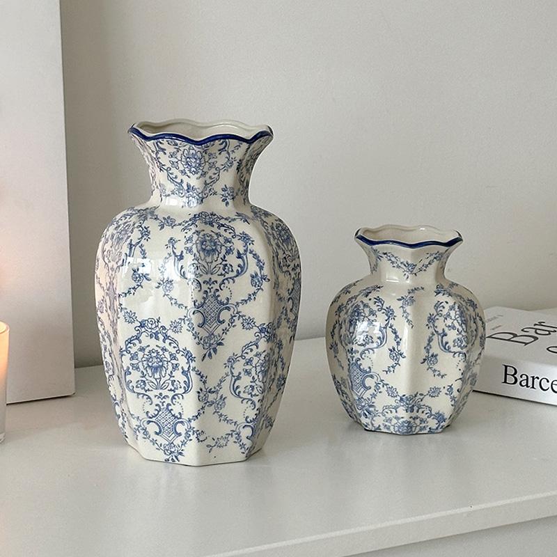 Ceramics Flower Vase Decorative Vase Desktop Ornament Table Decoration Flower Arrangement Holder Ceramic Vase Flower Pot
