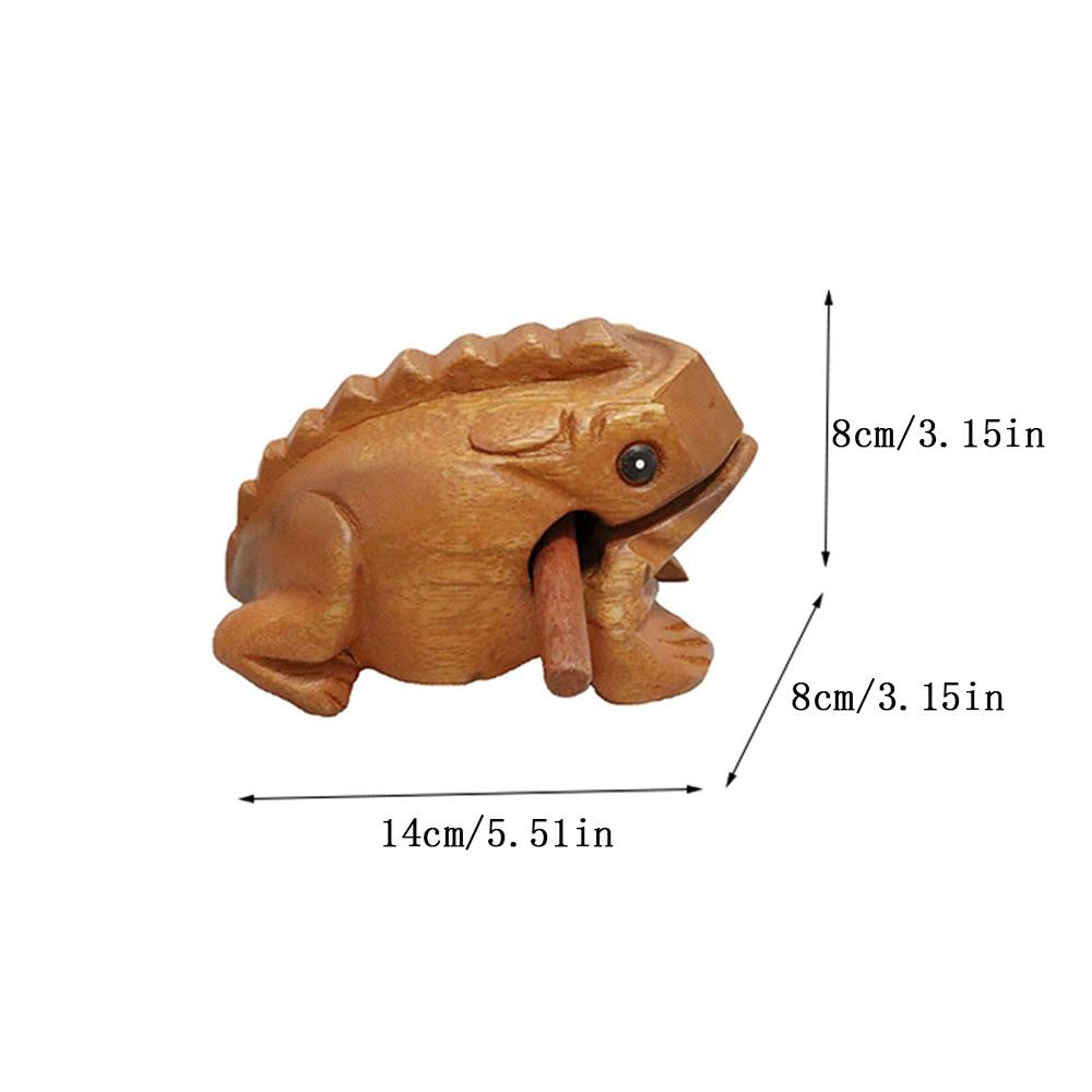 Lucky Frog Guiro Rasp Wooden Frog Rasp Musical Instrument Portable Lucky Frog Crafts Gifts