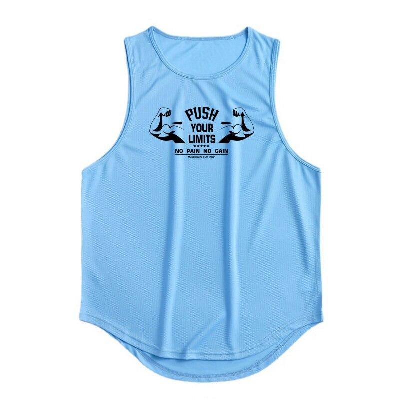 Muscleguys New Youth Summer Basketball Training Uniform Men's Quick-drying Breathable Vest Printed Outdoor Running Tops Fitness