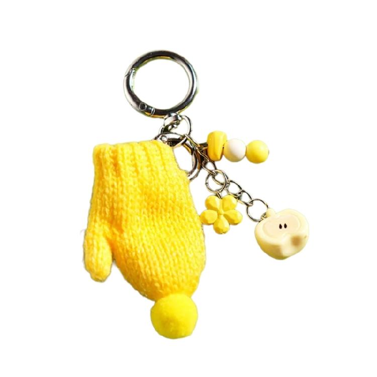 

Lovely Soft Plush Keychain For Key Accessories Bag Charm Car Decoration And Decorative Gift жёлтый