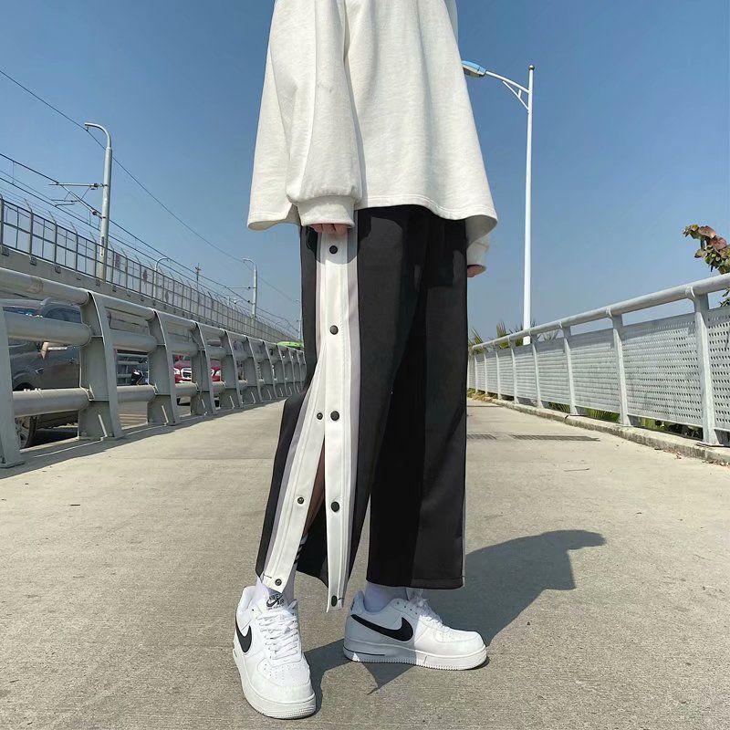 Men's Color Block Straight-Leg Basketball Sweatpants - Spring/Autumn Casual