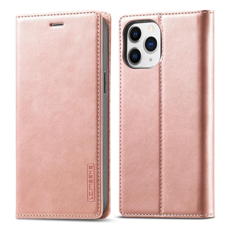 For iPhone 13 Pro Max LC.IMEEKE Strong Magnetic PU + Matte TPU Horizontal Flip Leather Case with Holder & Card Slots & Wallet