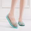 2025 Crystal Jelly Sandals for Women Transparent Hollow-Out Flat Shoes,Breathable Summer Slippers with Gem Decor