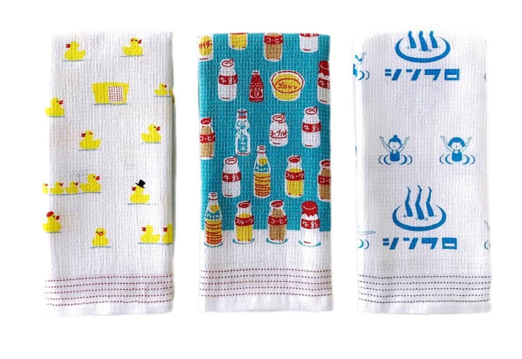 Contex Hand Towels (57556-90) - Set of 3 Face Towels (Duck/After-Bath Towel/Shinfuro)