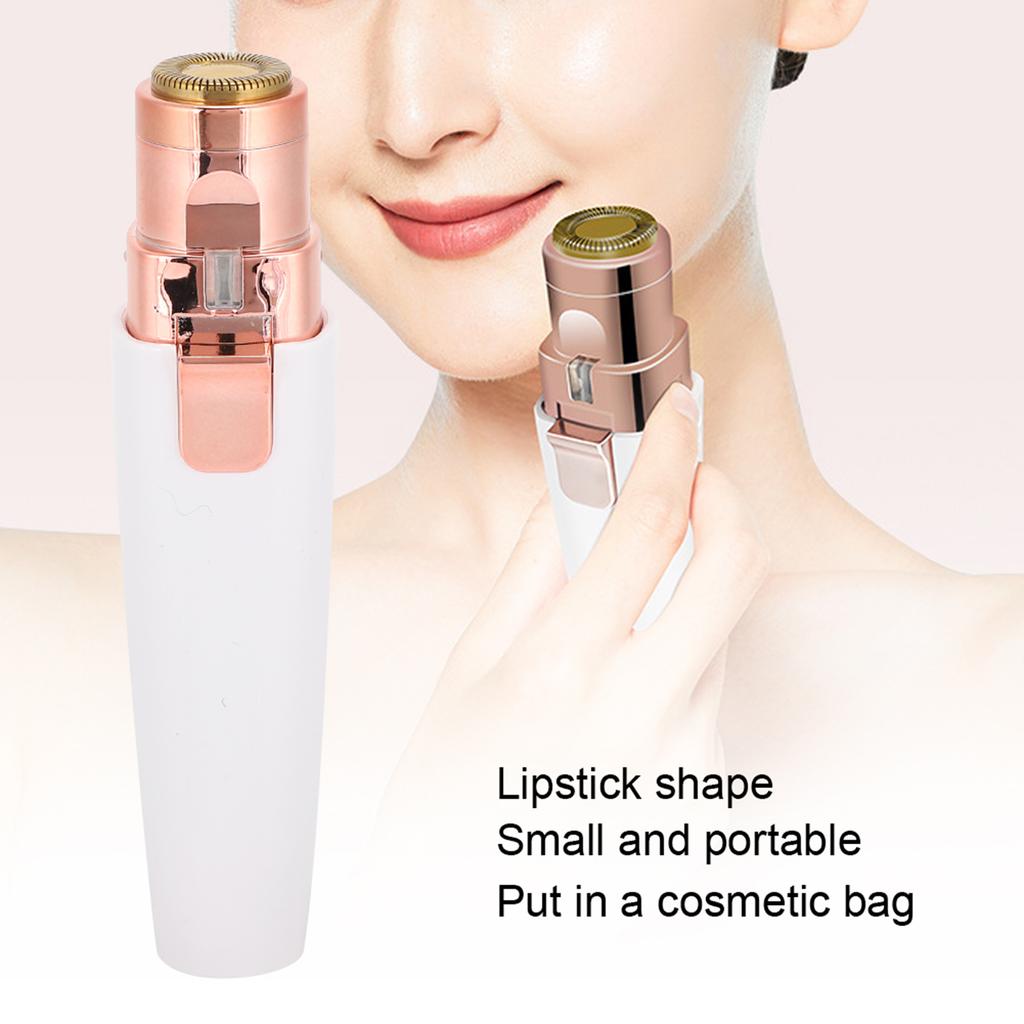 2 In 1 Lipstick Shaped Women Electric Eyebrow Trimmer Hair Removal Machine Shaver