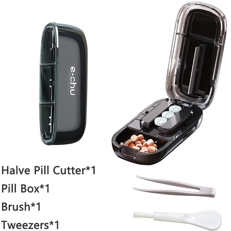 PillenSchneider Mit Unsichtbarer Aufbewahrungsbox Tragbar 2 In 1 Mini MedikamentenTablette Medizin Klein Kleine Medizinbox Gesundheitswesen Pillen Etui