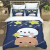 Cute Cartoon Bear Printed Bedding Sets Exquisite Bed Supplies Set Duvet Cover Bed Comforter Set Bedding Set Luxury Birthday Gift