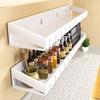 Wall Mounted Spice Storage Rack Non-Punching Condiment Rack  Bathroom