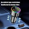 60W Fast Car Charger PD30W QC3.0 Dual Port USB C Car Charger 7 Colors RGB Ambient Light Fast Charging Adapter For Mobile Phone