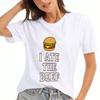 Burger Ich Habe Das Rindfleisch Gegessen Unisex Baumwoll-T-Shirt, Premium Baumwoll-Druck, Langlebig, Freizeitmode. Dieses bequeme und stilvolle T-Shirt hat einen lustigen Burger-Gra