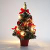 Mini Artificial Christmas Tree with Lights: 30cm/40cm Tabletop Decoration with Ornaments