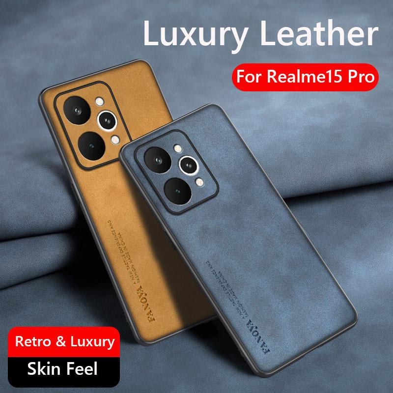 Retro Leather Skin Feel Case For Realme 1 Pro Realme1Pro G Shockproof Matte Silicone Soft Case Cover