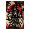Japanese Samurai Vintage Metal Plate Living Room Decoration Painting Metal Wall Art Plaque Retro Tin Sign Bar Pub Home Decor