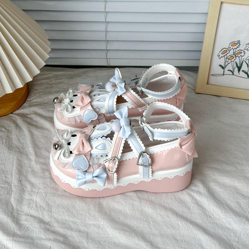 

Fashion Single Shoes Fashion Platform New Girls Versatile Mary Jane Leather Shoes 40 розовый