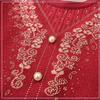 Women's Round Neck Printed Sweater Autumn Winter Rhinestone Plus Size Pullover Knitwear Loose Knit Top