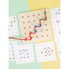 Wooden Peg Board Threading Set - Suitable for Children’s Fine Motor Skills Spatial Reasoning and Creative Design Development