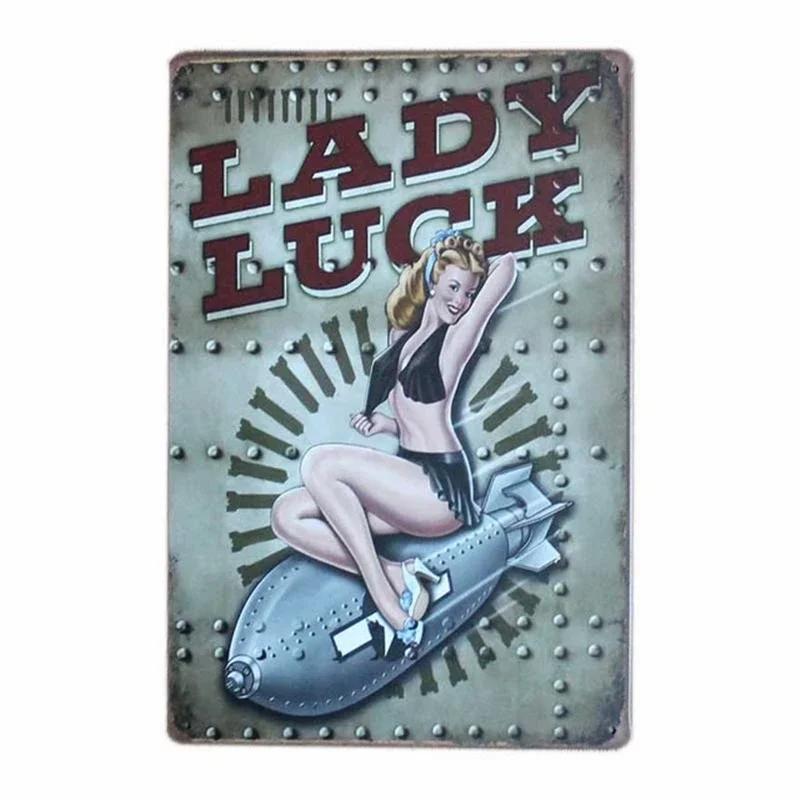 Sexy Girls Europe Beauties Poster Metal Iron Sign Art Paintings Bar Pub Garage Home Decoration Retro Tin Sign Craft Plate Plaque