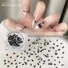 Hand-Applied Black Swan Zirconia Nail Art Water Drop Marquise Rhinestones – DIY Flat-Back Nail Decorations
